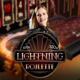 Official Live Casino logo: Lightning Roulette by Evolution at Spinplatinum Casino